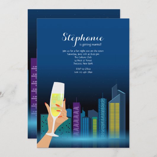 シティトーストパーティの招待状 招待状 (正面/裏面)