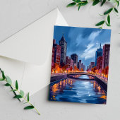 シティナイツウォーター絵を描カラー ポストカード