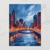 シティナイツウォーター絵を描カラー ポストカード (正面)
