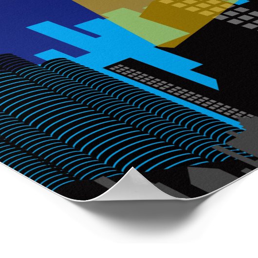 シティナイトスカイラインスーパーヒーローボーイズ誕生日パーティー ポスター (角)