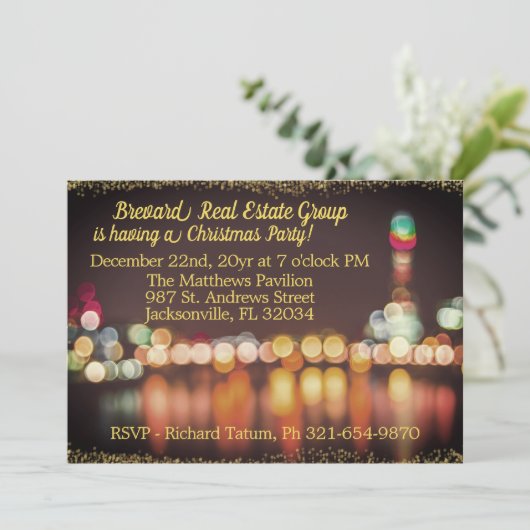 シティナイトライトクリスマ企業のスパーティー 招待状 (スタンド正面)