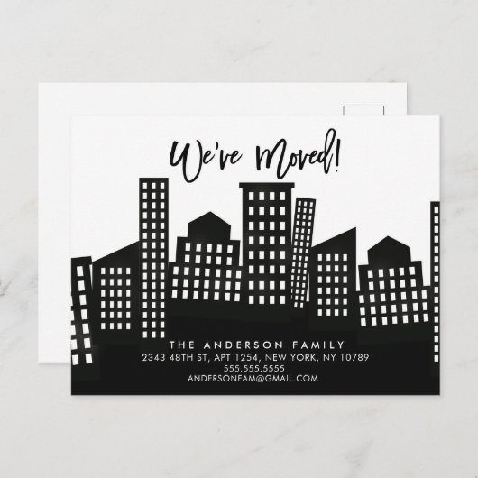 シティニューアパートメントムービングアナウンスメントハガキ 案内ポストカード (正面/裏面)