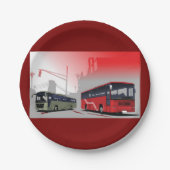 シティバスレッドグリーンコーチオンアーバン通り ペーパープレート (正面)