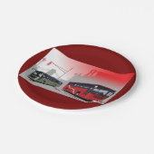 シティバスレッドグリーンコーチオンアーバン通り ペーパープレート (アングル)