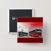 シティバスレッドグリーンコーチオンアーバン通り 缶バッジ (正面&裏面)