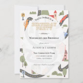 シティバースデーパーティーへの招待 招待状 (正面)