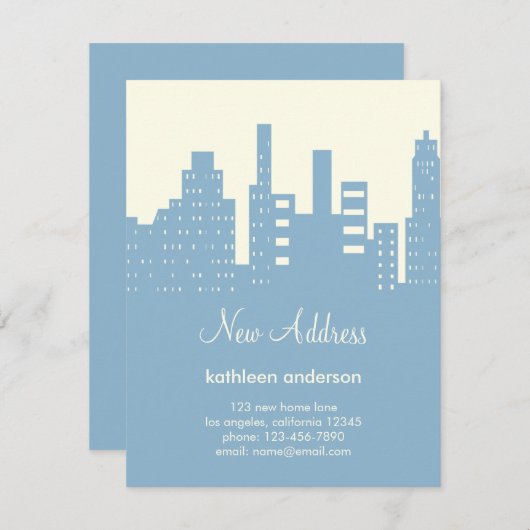 シティビューのお引越しお知らせ 案内状 (正面/裏面)