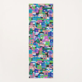 シティビューアットナイトジオメトリックプリント ヨガマット