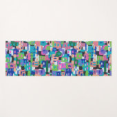 シティビューアットナイトジオメトリックプリント ヨガマット (正面(横))