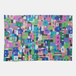 シティビューアットナイトプリント キッチンタオル