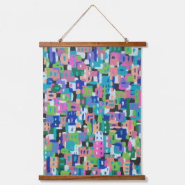 シティビューアットナイト絵画抽象芸術 吊り下げ型タペストリー