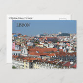 シティビューリスボンポルトガルポストカード ポストカード (正面/裏面)