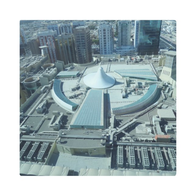 シティビュー16"x16"メタルアート メタルプリント (正面)