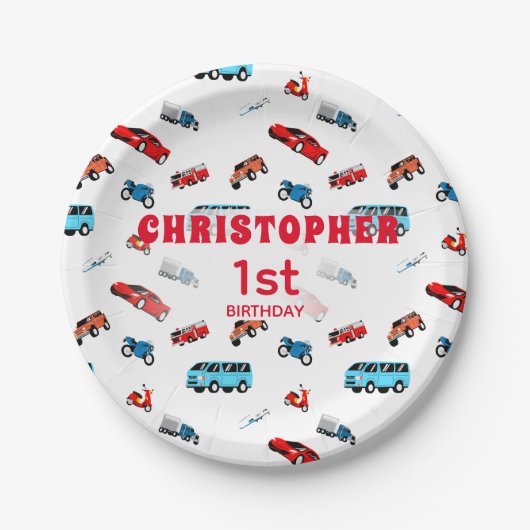 シティビークル誕生日紙プレート ペーパープレート (正面)