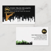 シティブロックスカイライン金ゴールドウェイターハンド 名刺 (正面/裏面)