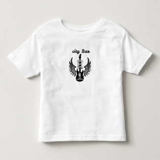 シティベンロックギターウィングススカルキッズTシャツ トドラーTシャツ