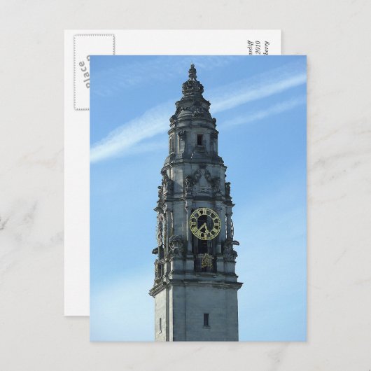 シティホールクロックタワーカーディフ ポストカード (正面/裏面)