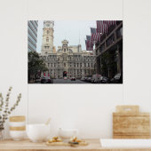 シティホールフィラデルフィア写真 ポスター (キッチン)