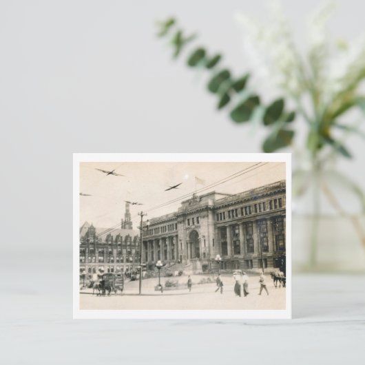 シティホール、セントルイス、ミズーリ1910ヴィンテージ ポストカード (スタンド正面)