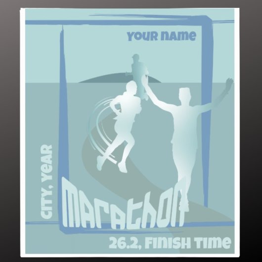 シティマラソンランナー走のクラブのタイムステッカー シール