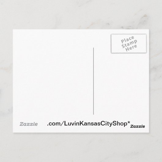 シティマーケットとダウンタウンカンザスシティスカイライン ポストカード (裏面)