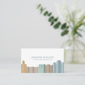 シティモダンスカイライン実在エステートエージェントプロフェッショナル 名刺 (スタンド正面)