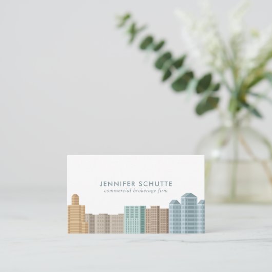 シティモダンスカイライン実在エステートエージェントプロフェッショナル 名刺 (スタンド正面)