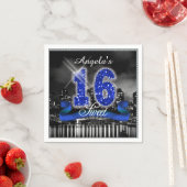 シティライトSweet sixteenブルーID118 スタンダードカクテルナプキン (インサイチュ)