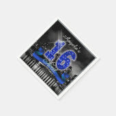 シティライトSweet sixteenブルーID118 スタンダードカクテルナプキン (角)