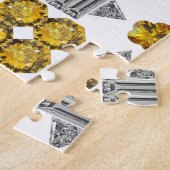 シティリンダイヤモンドジェムストーンアートイエロー ジグソーパズル (側面)