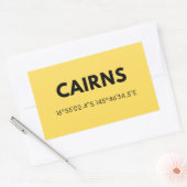 シティーお気に入りのケアンズオーストラリアのスカイライン座標 長方形シール (封筒)