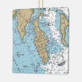 シティーアイランドブロンクスNYグラフ セラミックオーナメント (左)