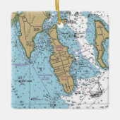 シティーアイランドブロンクスNYグラフ セラミックオーナメント (正面)