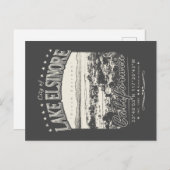 シティーオブエルシノーレ湖カリフォルニアヴィンテージ ポストカード (正面/裏面)