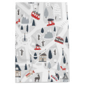 シティークリスマスの休日 ミディアムペーパーバッグ (正面)