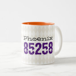 シティージップコードムービングニューホームハーレクインパターン ツートーンマグカップ