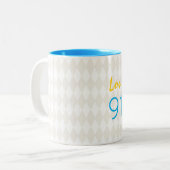 シティージップコードムービングブラックベージュホワイトコーヒーマグ ツートーンマグカップ (正面左)