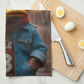 シティースタイリッシュキッチンタオルにアヒル キッチンタオル (四つ折り)