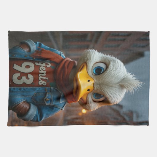 シティースタイリッシュキッチンタオルにアヒル キッチンタオル (横)