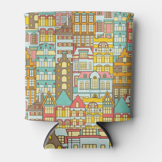 シティーパノラマスケッチ：シームレス。 缶クーラー (正面)