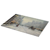 シティービクトリアンクリスマス通りシーン カッティングボード (角)