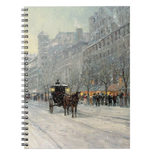 シティービクトリアンクリスマス通りシーン ノートブック (正面)