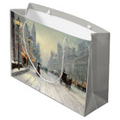 シティービクトリアンクリスマス通りシーン ラージペーパーバッグ (裏面アングル)