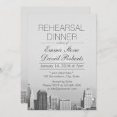 シティーモダンスカイライン行き先リハーサルディナー 招待状 (正面/裏面)
