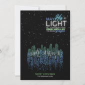 シティーモダンスケープ宗教的クリスマスカード 招待状 (正面)
