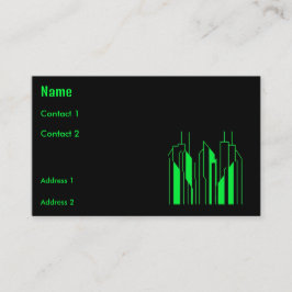 シティーモダン – ネオングリーンブラック 名刺