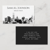 シティー描スカイラインアップタウンダウンタウンアーキテクト 名刺 (正面/裏面)