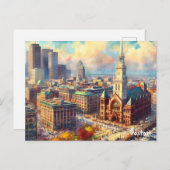 シティー買トラベルヴィンテージのポストンはがき ポストカード (正面/裏面)