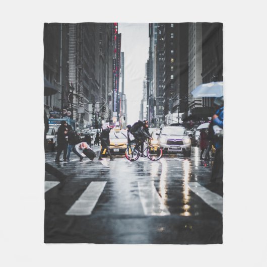 シティー通り フリースブランケット (正面)