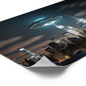 シティー飛んでいる上のソーサー ポスター (角)